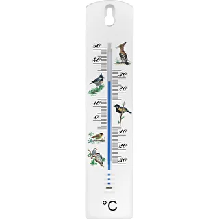 Thermomètre univ. avec graphique - oiseaux (-30/50C) 20cm