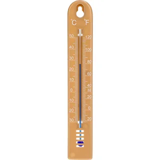 Thermomètre universel (-30/50C) 17cm marron clair