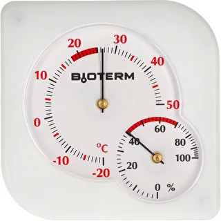 Thermomètre intérieur bimétal avec hygromètre (-20/50C) blanc