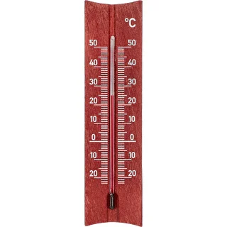 Thermomètre de chambre en bois (-25/50°C) 15cm acajou
