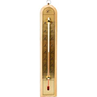 Thermomètre de chambre avec échelle dorée (-10/60C) 28cm mix