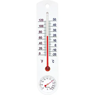 Thermomètre universel blanc avec hygromètre (-20/50C) 25cm