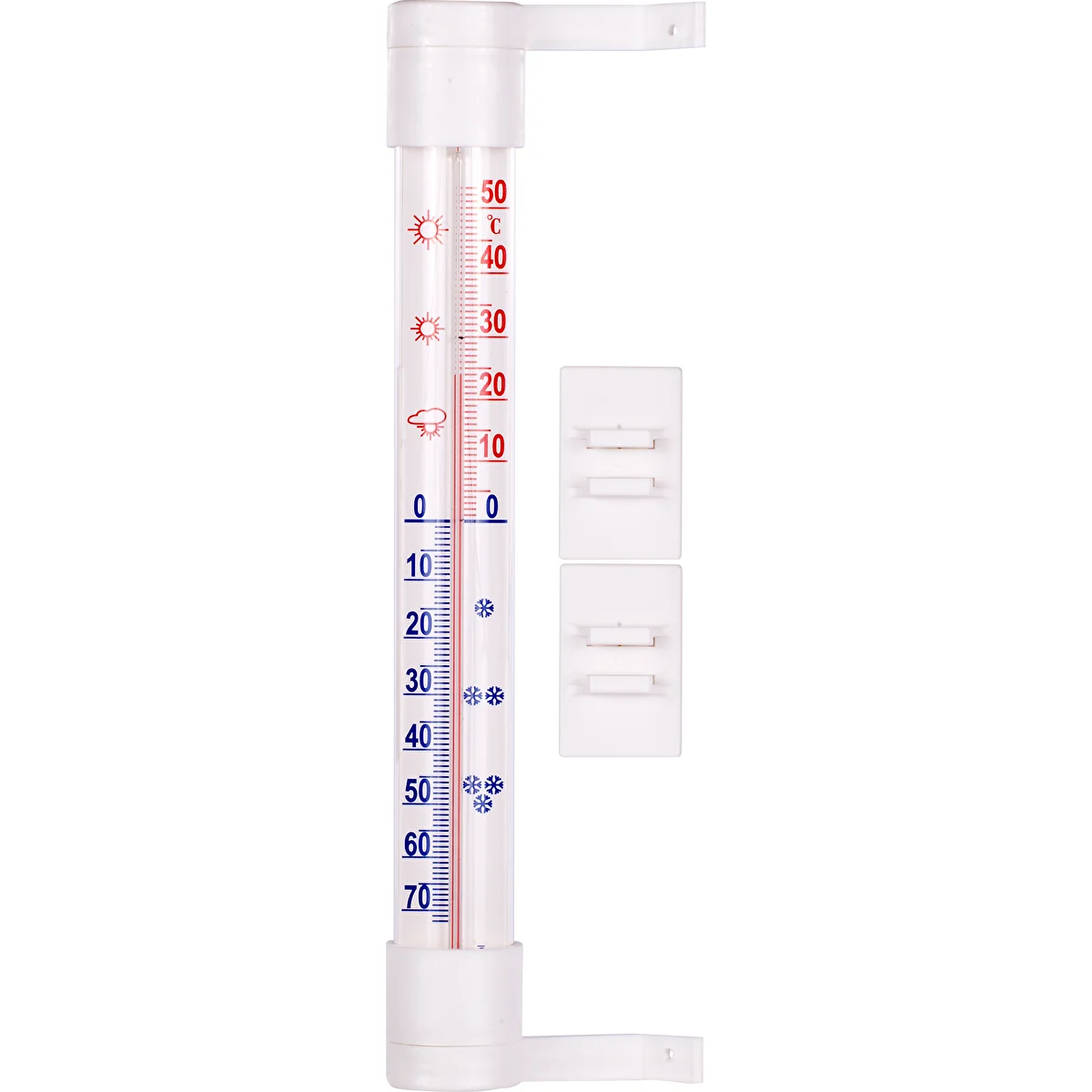Thermomètre extérieur blanc (-60/50C) 23cm