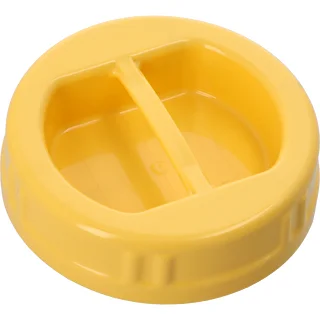 Capsule TO Ø 100 mm jaune, en plastique, avec poignée, pour bocaux en verre