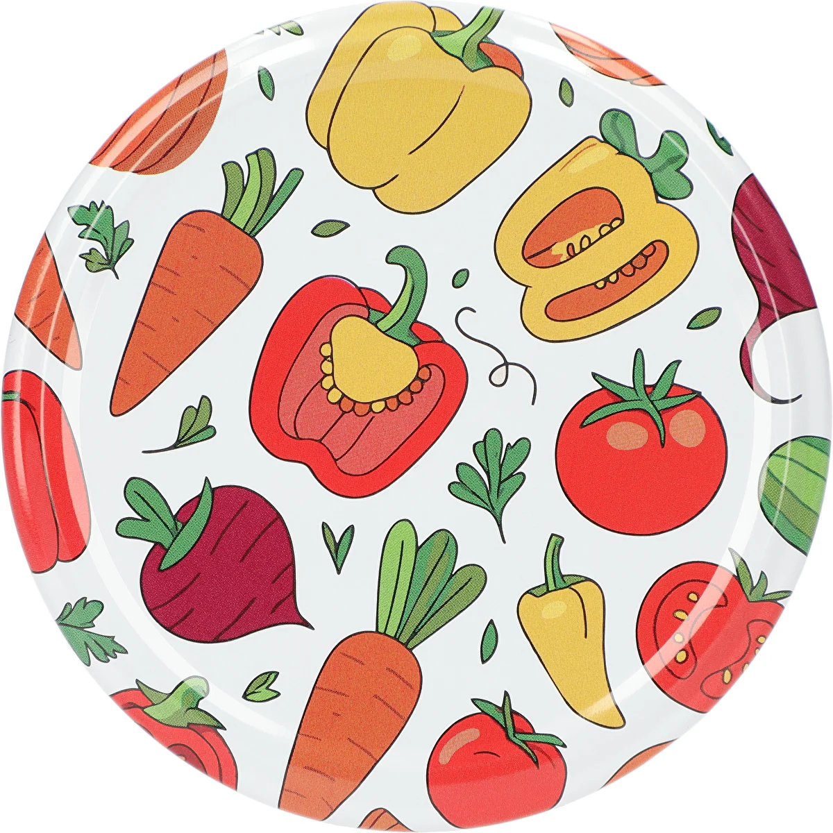 Capsule twist-off imprimée – motif Légumes, Ø 82/6