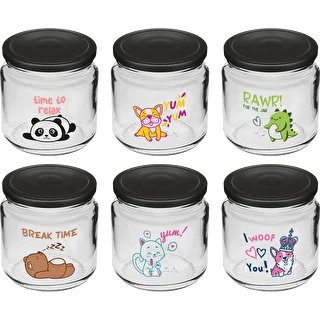 Bocal pour enfants TO 212ml avec impression et couvercle 6 pièces