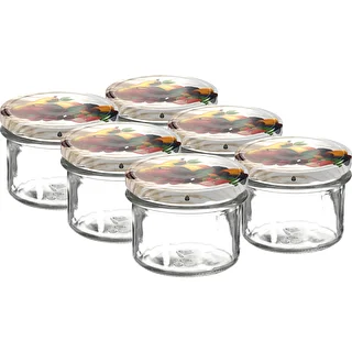Bocal TO 235ml avec couvercle coloré fi82/6 - 6 pièces