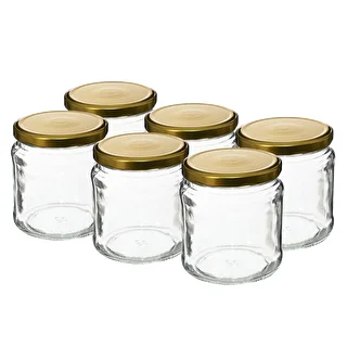 Bocal TO 500ml avec couvercle doré fi82/6 - 6 pièces.