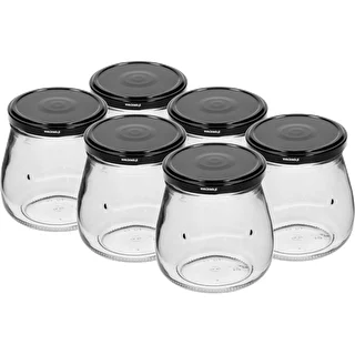 Bocal TO 500ml autre Amphore bouchon noir fi82/6 -6pcs
