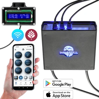 Ensemble hawkSTILL Wi-Fi IQ – thermomètre de distillation avec Wi-Fi et afficheur