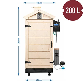 Fumoir sans cadre dragON PLYWOOD NATURE avec contrôleur Wi-Fi, 200 L – photo 8