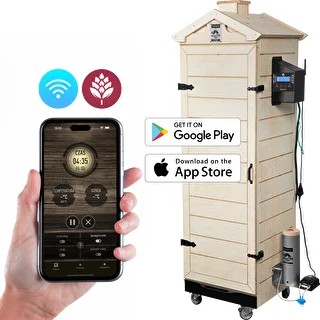 Fumoir dragON PLYWOOD NATURE – sans châssis, modulaire, avec contrôleur Wi‑Fi, 320 L