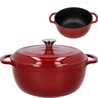 Cocotte en fonte émaillée - bordeaux, 5,8 L