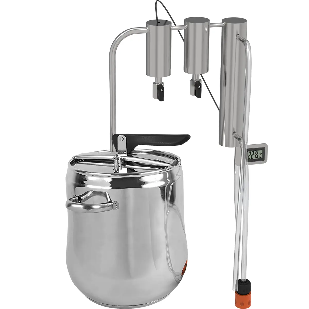 Distillateur et autocuiseur 2 en 1, 12 L, condenseur et 2 chambres de décantation