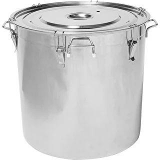 Récipient en acier inoxydable 161L avec couvercle – photo 1