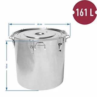 Récipient en acier inoxydable 161L avec couvercle – photo 6