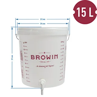 Récipient de fermentation 15 L avec couvercle et robinet – photo 12