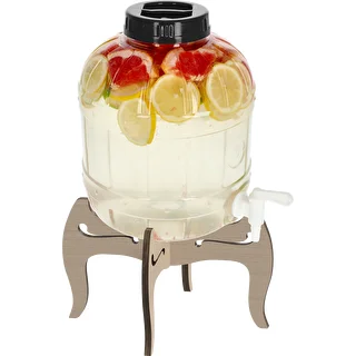 Bocal multifonction avec robinet 8L + support en bois