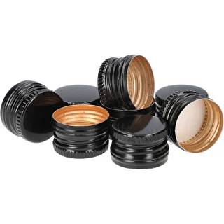 Capsule à vis pour bouteilles Ø 28/18 mm - noire, 8 pièces