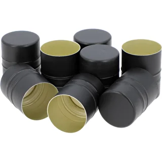 Capsule à vis pour bouteilles fi28/38, noire, 8 pièces