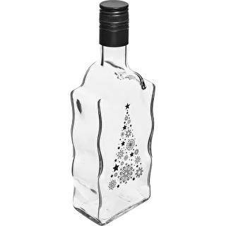 Bouteille Klasztorna 500 ml avec capsule, motif « Sapin », 1 pièce