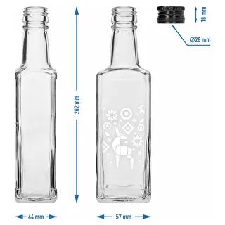 Bouteille Receptura, 250 ml avec bouchon à vis – Renne de Noël – photo 5