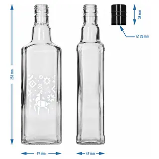 Bouteille Tynktura, 500 ml avec bouchon à vis - Renne de Noël – photo 5