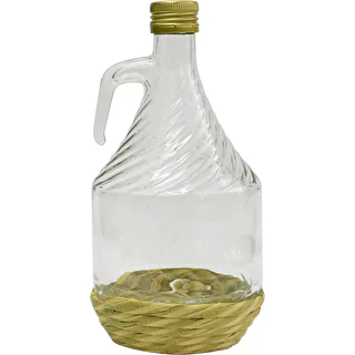 Bonbonne Dama 1L en tressage, avec bouchon