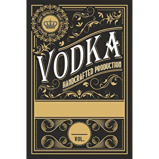 Étiquettes vodka - VODKA_R 60/90mm autocollantes 20 pièces