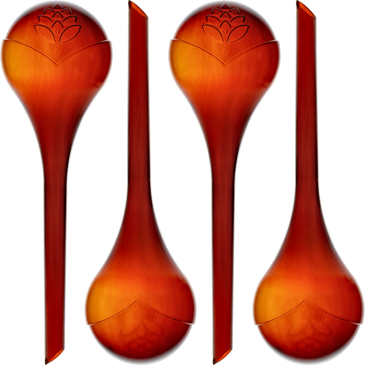 Boules d'arrosage TRANSPARENTES AMBRÉES 4 pièces