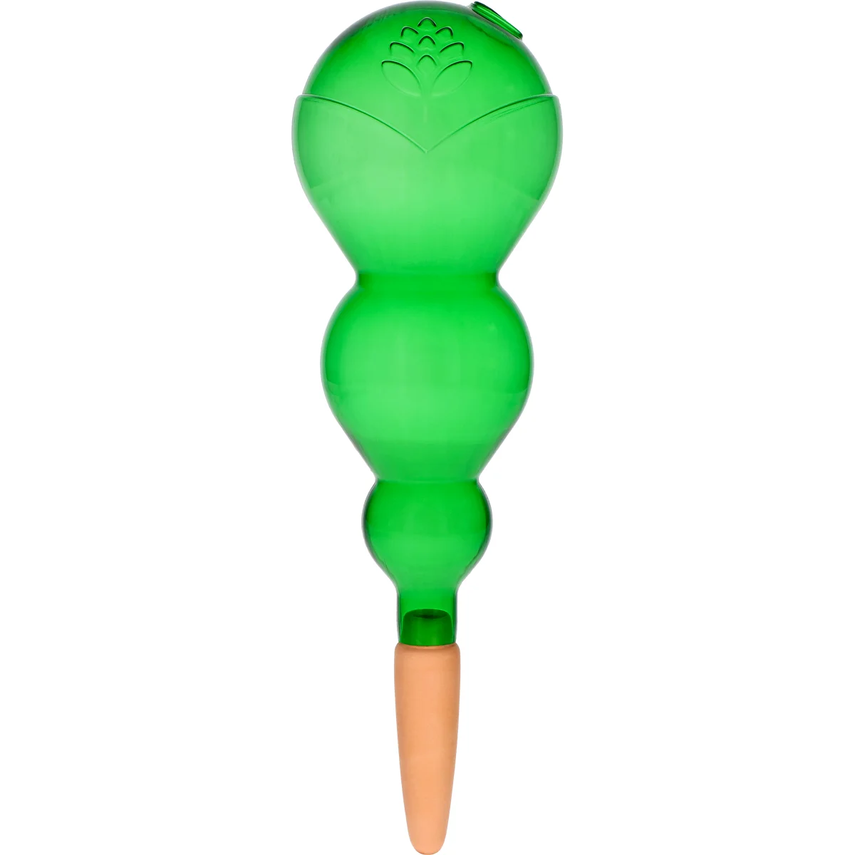 Boule d’arrosage triple (trois compartiments), transparente verte avec tige céramique, 600 ml