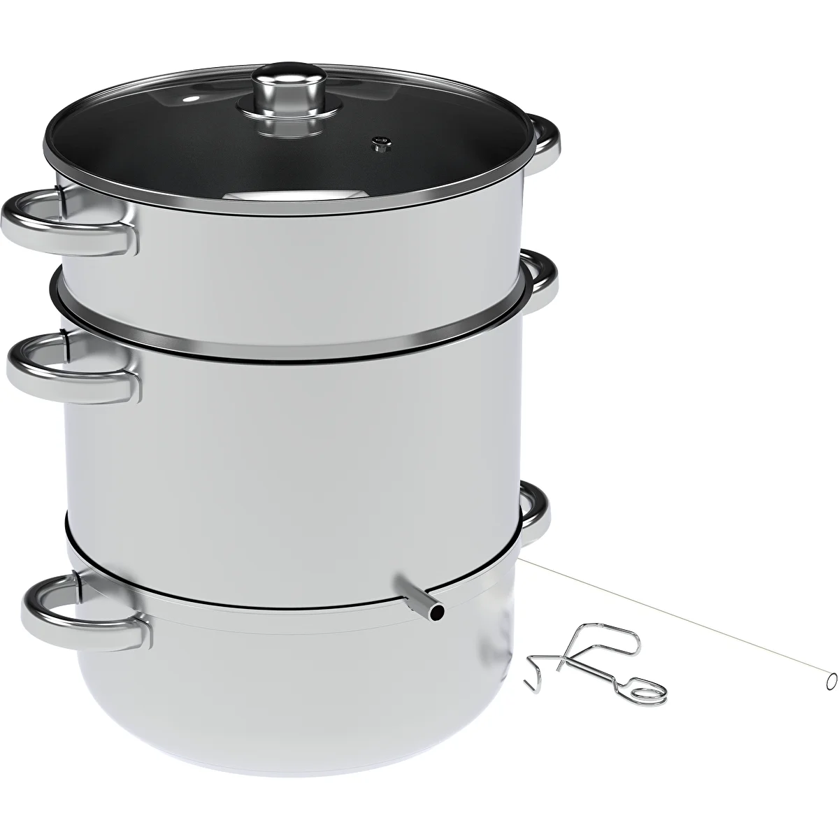 Extracteur de jus à vapeur en inox 8 L
